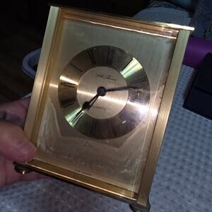 VINTAGE SETH THOMAS MANTEL PEMBROOK CLOCK  BATTERY OPERATED